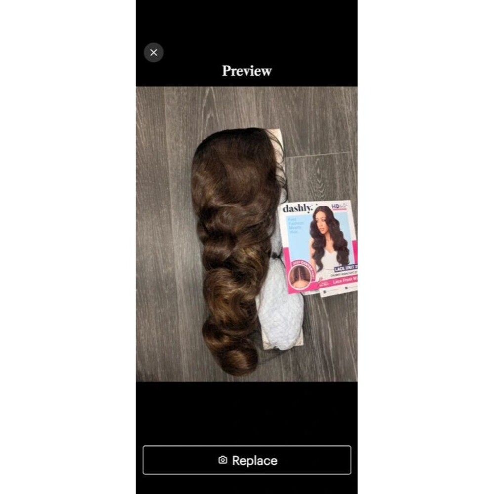 Dashly Lace Front Wig - Chunky Highlight Brown Deep Wave